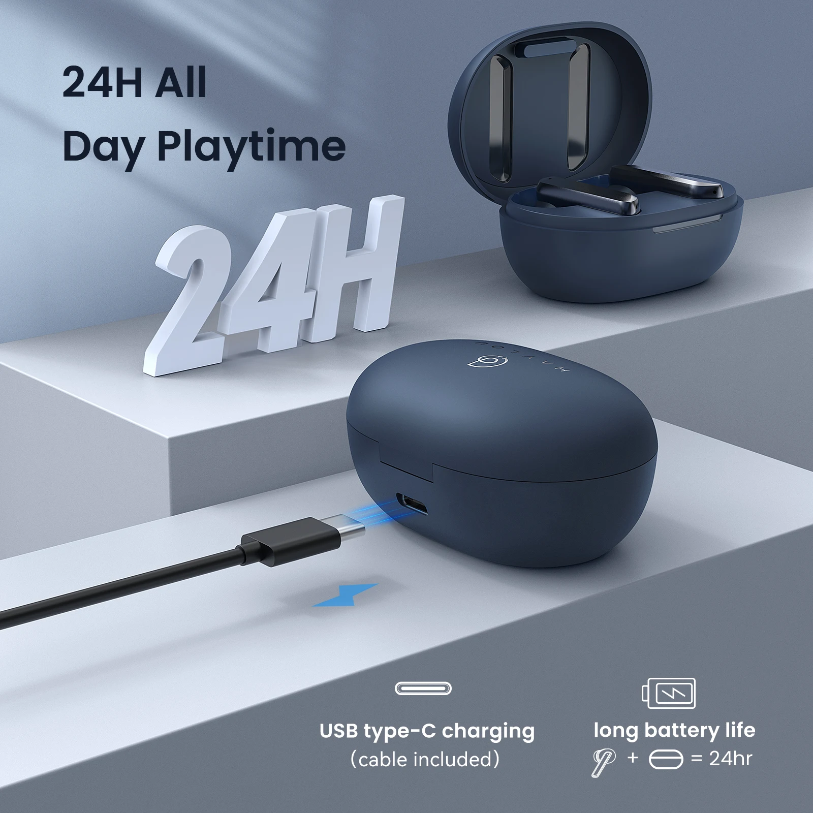 HAYLOU W1  ̾, QCC 3040 aptX   , 4 ũ cVC8.0  ENC ̾, ġ Ʈ 