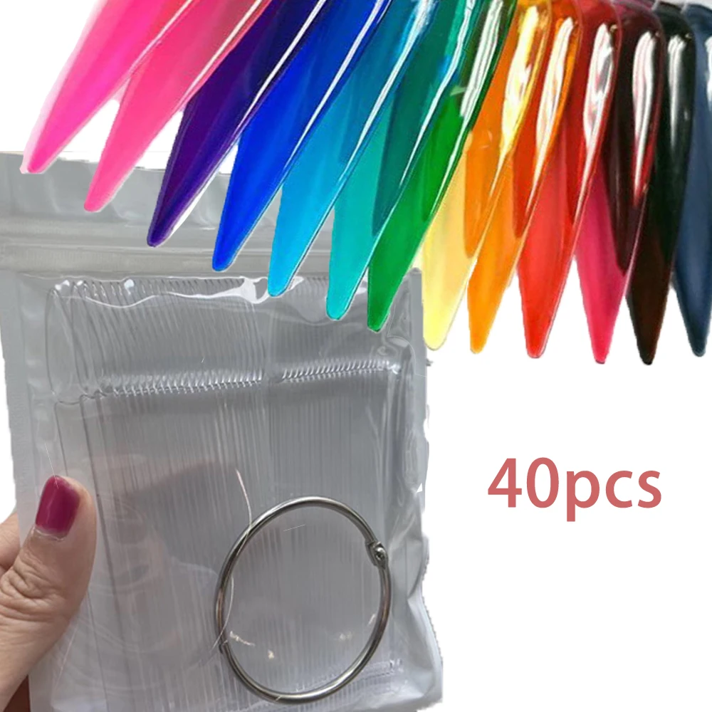 Nail Art Swatch Stick(40 Pc) Clear Swatch Stick Display Per Nail Art Smalto Per Unghie Campione Stick Strumento Utilità Manicure Professionale
