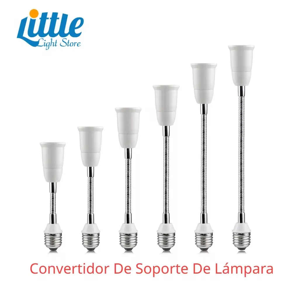 E27 Adaptador De Extensión Flexible Negro, Enchufe De Bombilla LED Convertidor De Soporte De Lámpara Portalámparas De Bombilla
