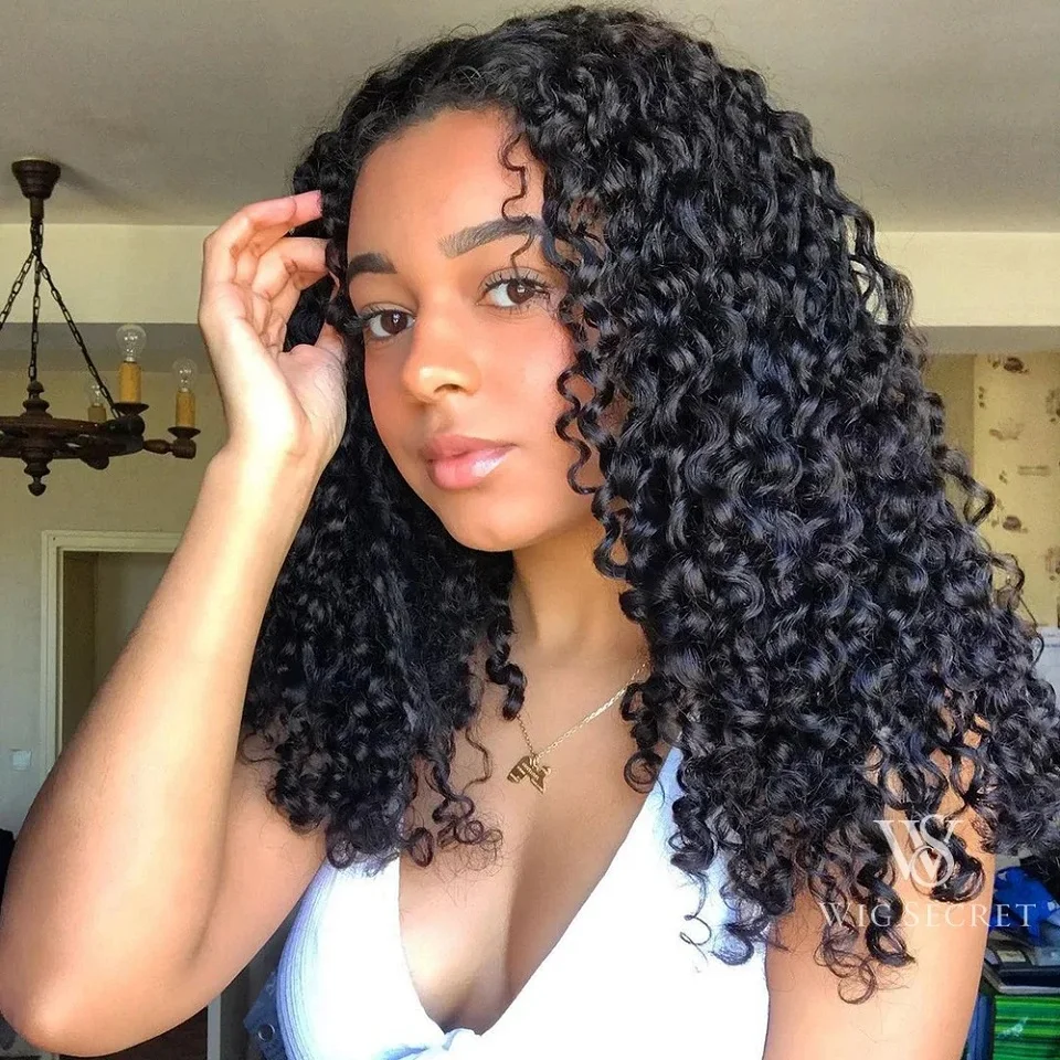 14-24Inches Pixie Bouncy Afro Kinky Curly Human Hair 3/4 Bundles Deal 100% Virgin Raw Hair Extension Double Drawn Wholesale 15A 2