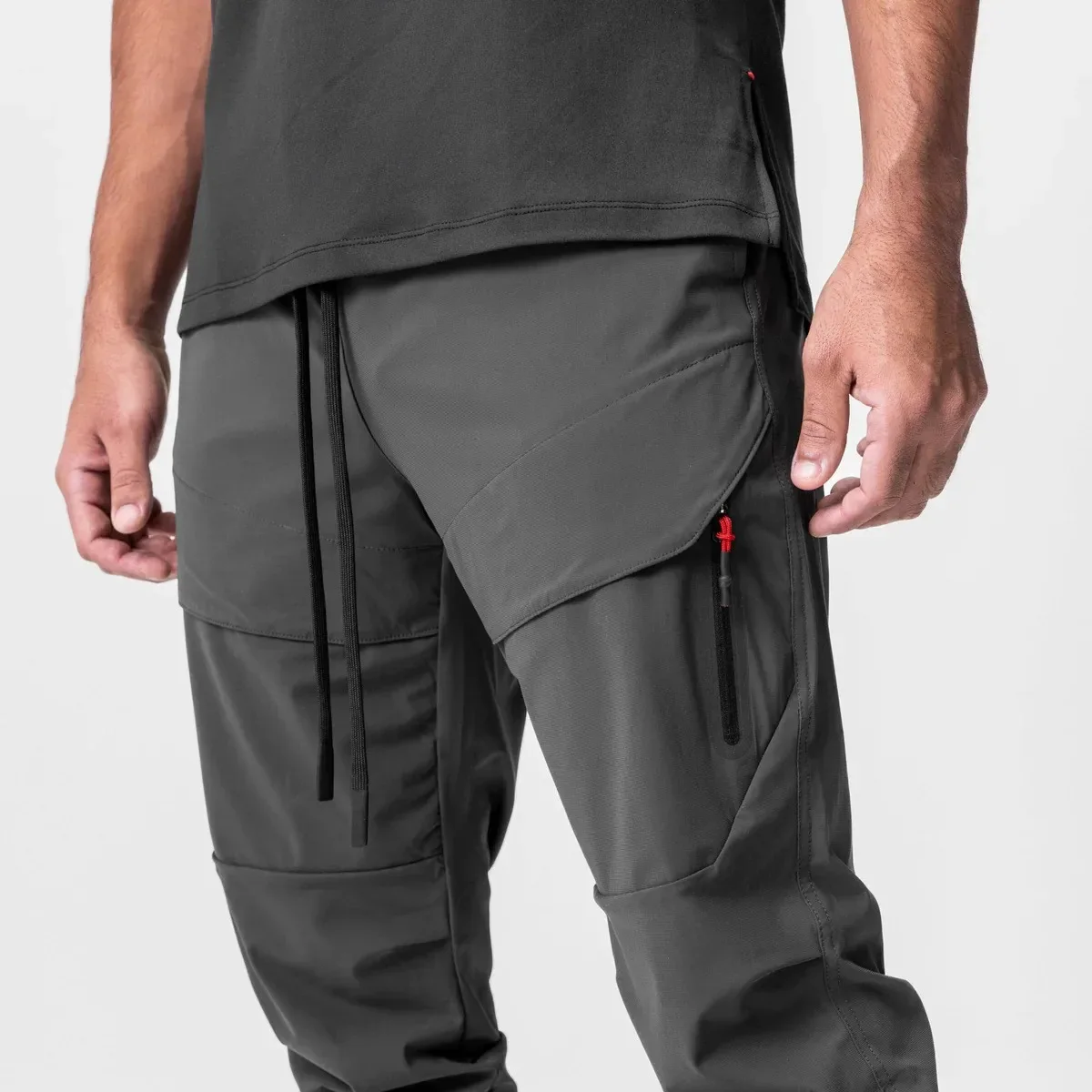Quick Dry Fitness Long Pants Men's High Elastic Cuffed Sports Trousers Multiple Pockets New Hot Sale Of The Season Style Not Ava