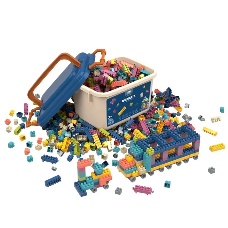600PCS Plastic Games Big Building Block Toys Set Educational Fun for Children