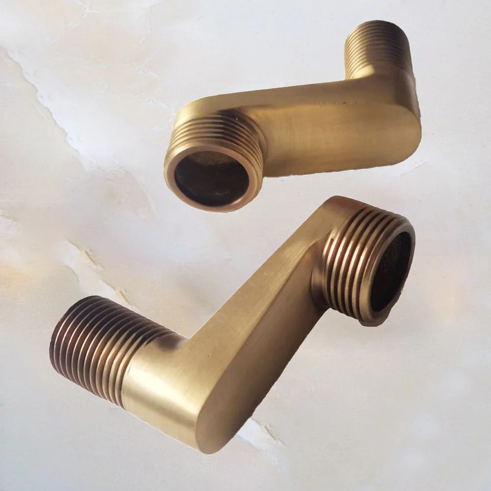 Bathroom Accessory Antique Brass Claw Foot Wall Mounted Bath Tub Rain Shower Faucet Adjustable Adapter Swing Arms ahh300