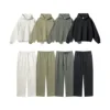 Custom LOGO2024 Autumn Winter 345G Heavy Loose Casual Fleece Thickened Sweater Sweatpants Men's Two-piece Set Zipper Pocket 4