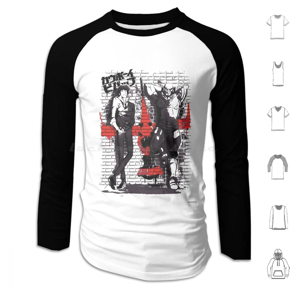 Space Bounty Hunter Felpa Con Cappuccio In Cotone Manica Lunga Manga Anime Cowboy Bebop Space Bounty Hunter