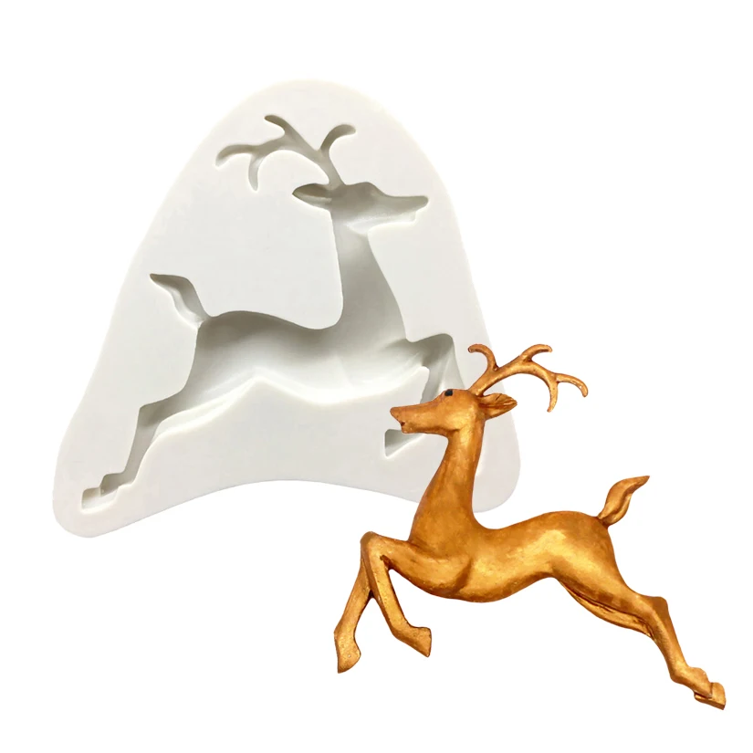 Hirsch 100 % Platin Silikon Sugarcraft Form Fondant Kuchen Dekorieren Werkzeuge Backformen
