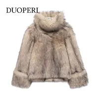 Stay Cozy and Chic This Winter with the DUOPERI Faux Fur Pullover Hoodie 1