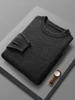 Spring Autumn 100% Pure Merino Wool Pullover Sweater Men O-neck Long-sleeve Cashmere Knitwear Female Clothing Grace 5