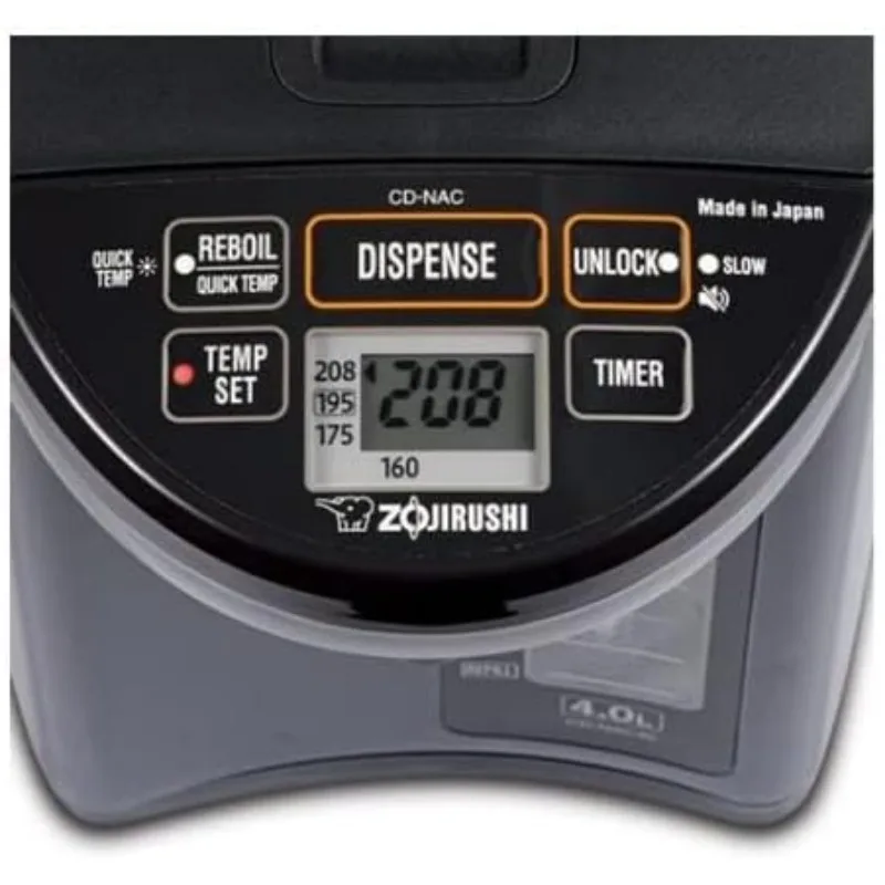 Zojirushi CD-NAC40BM Micom Water Boiler and Warmer (4-Liter, Metallic Black) 5
