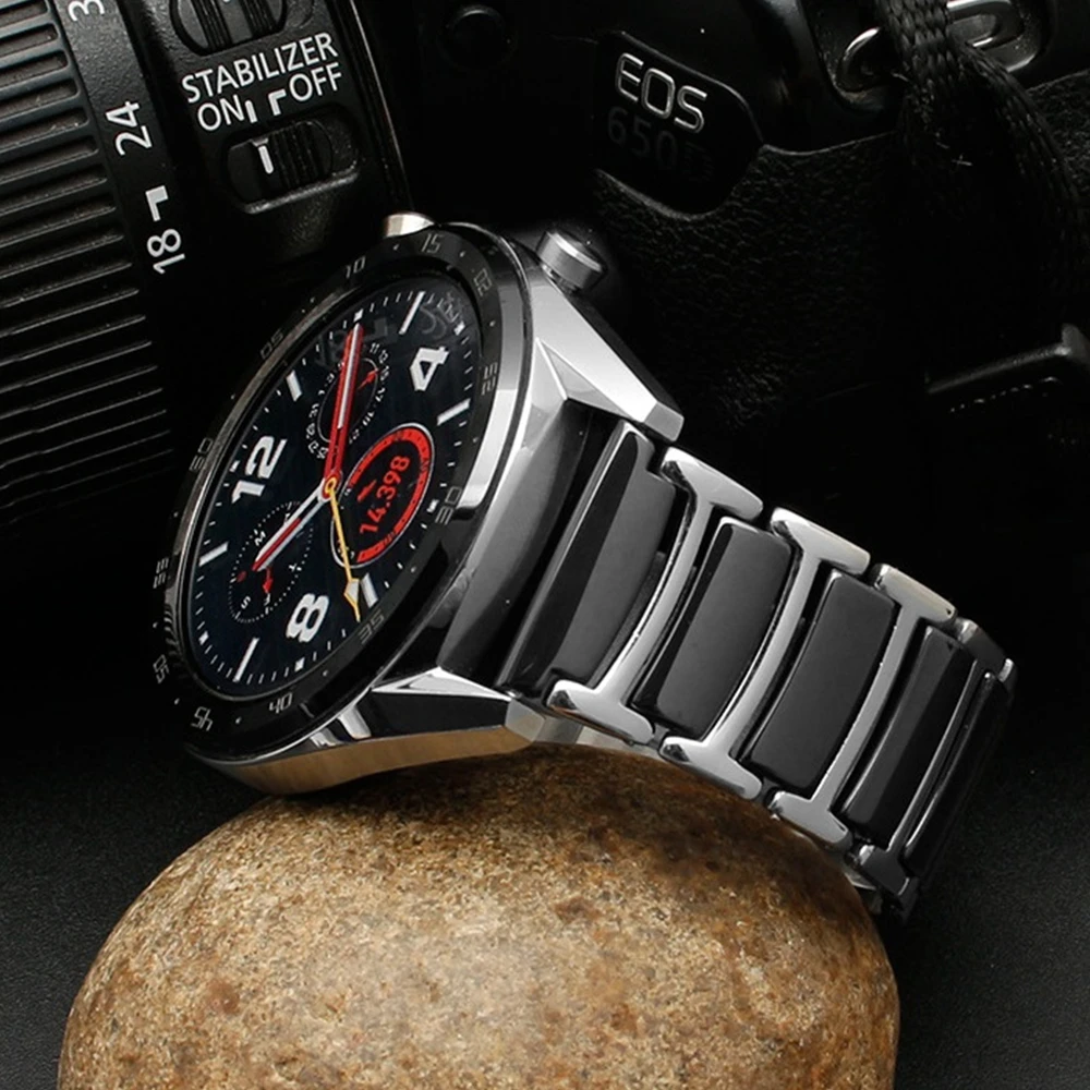Premium Ceramic and Metal Strap Band - 20mm/22mm