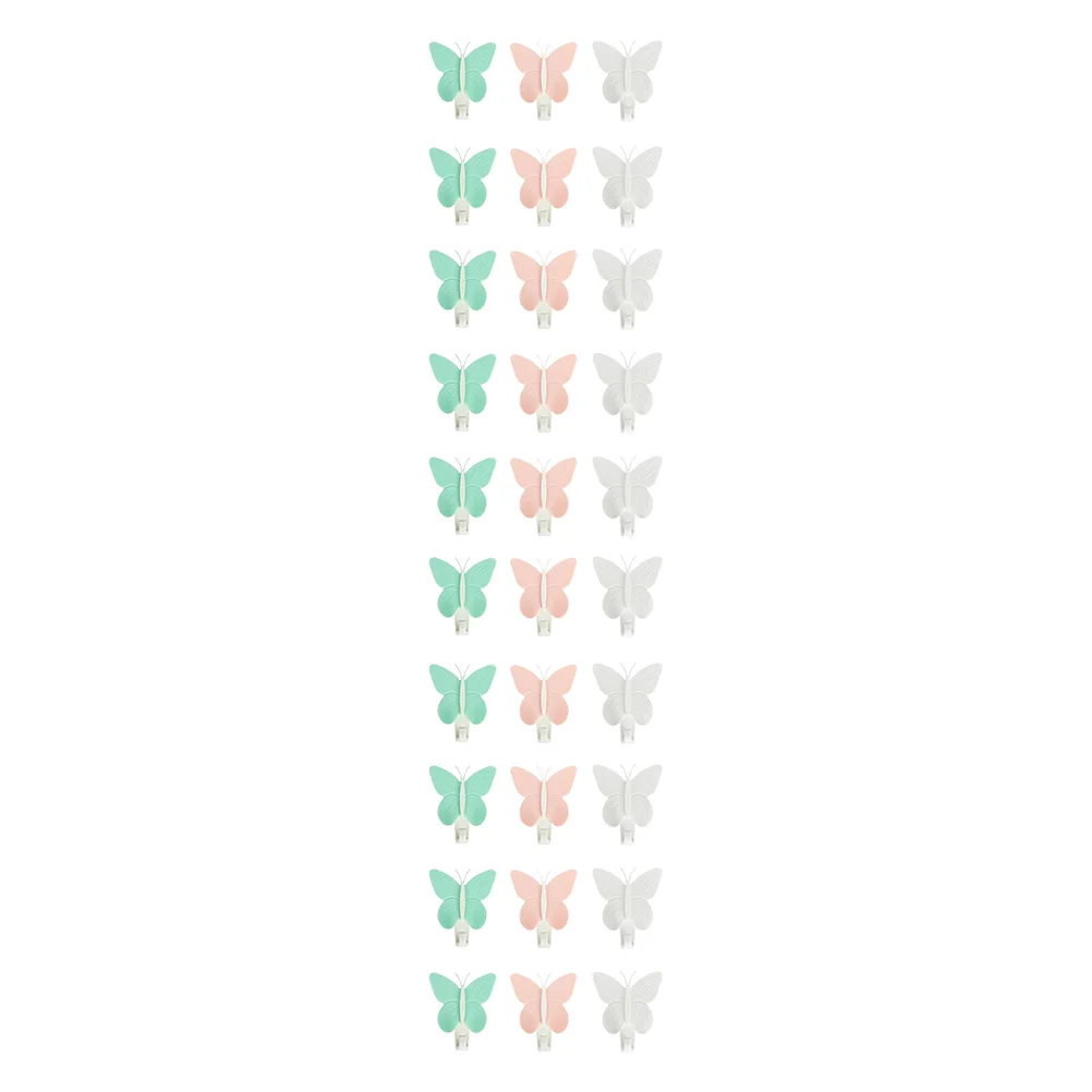 

30 Pcs Hook Butterfly Wall Hanger Mount Hooks up Hanging Strong Sticky Adhesive