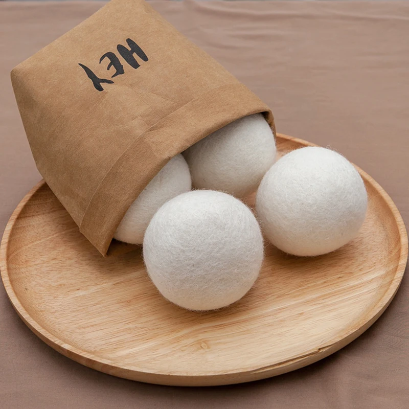 Laundry ball Reusable Wool dryer balls Softener 3/5/7cm Fleece dryer balls kit washing machine accessories