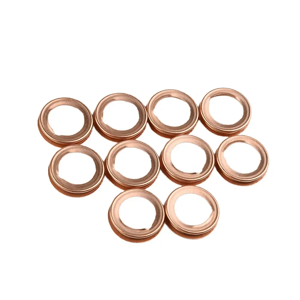 Gasket Washer 11026-JA00A High Reliability Metal Oil Drain Plug Crush Replacement Stable Characteristics 10PCS For Nissan