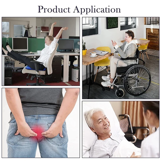 Hemorrhoid Pad Flocking Elderly Decubitus Chair Wheelchair Seat Cushion  Pillow