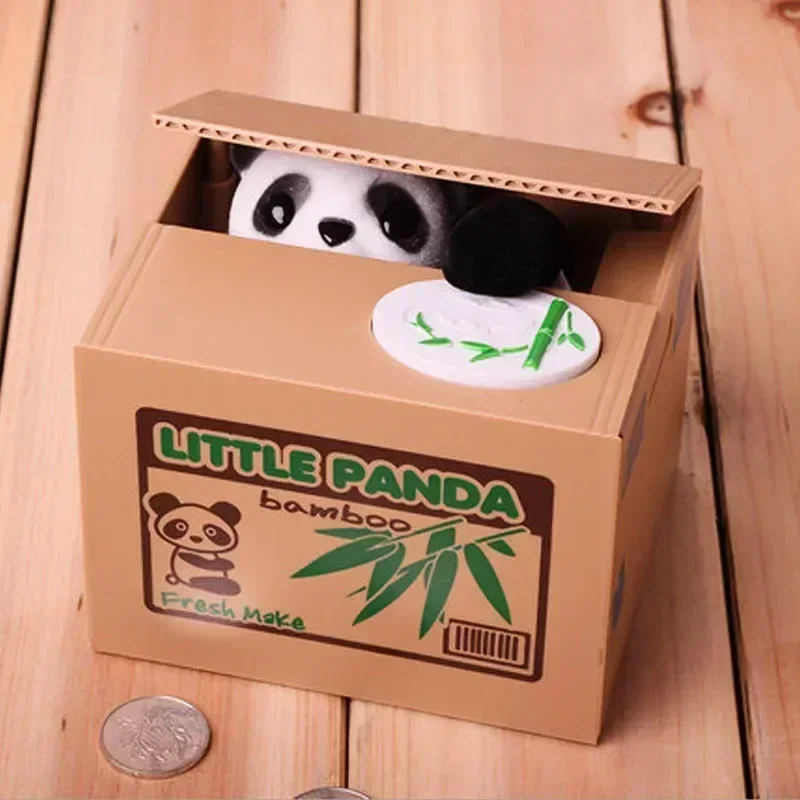 

Panda Coin Box Kids Money Bank Automated Cat Thief Money Boxes Toy Gift for Children Coin Piggy Money Saving Box Christmas gift