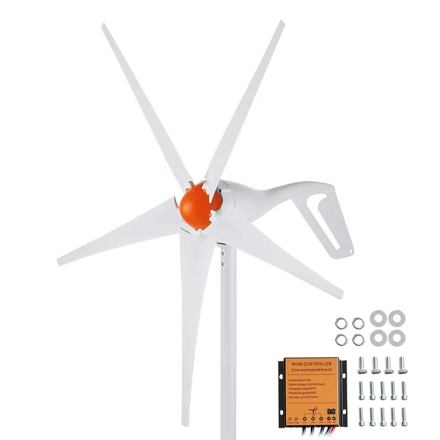 SucceBuy générateur d'éolienne 12V 500W/800W générateur d'énergie éolienne avec contrôleur MPPT adapté aux camping-cars de ferme à domicile 1