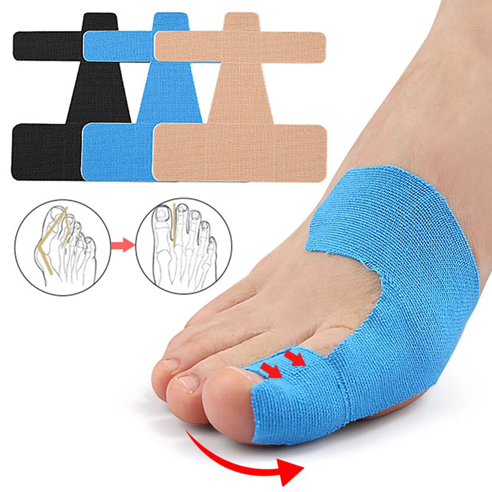 10Pcs Bunion Corrector Bunion Straightener Breathable Orthopedic Bunion Strap Self Adhesive Toe Separator for Big Toe Correction