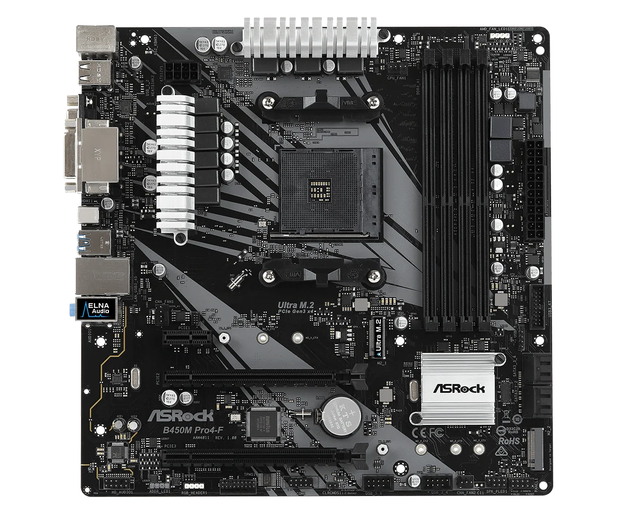 Asrock Motherboard Asrock B450 Pro4 Mining Motherboard B450m
