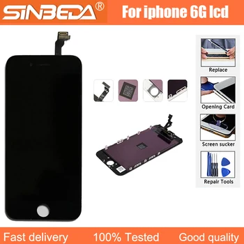 Schermo LCD per iPhone 6 A1549 A1586 A1589 Display LCD con digitalizzatore touch screen 3D per iPhone 6 Sostituzione LCD in bianco o nero