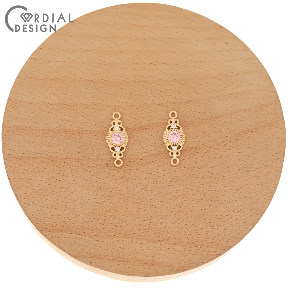 Cordial Design 100Pcs 8*20MM Jewelry Findings & Components/Hand Made/CZ Charms/DIY Making/Jewelry Accessories/Crystal Connectors 13 EAAC-193046-6