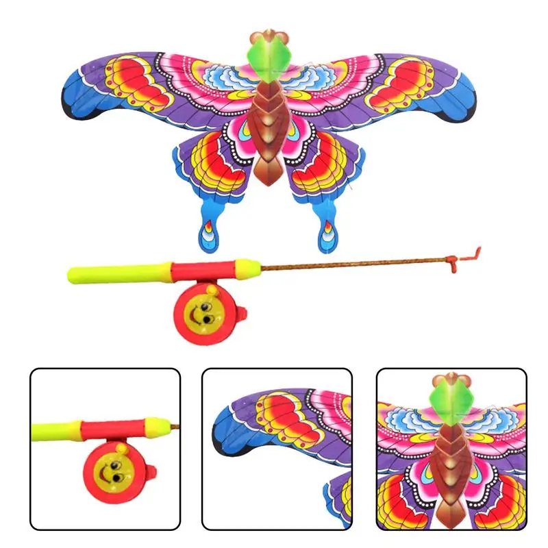 Pipas para adultos fácil de voar pipa papagaio colorido pipa realista águia  pipa com haste para jogos e atividades ao ar livre ótimo presente -  AliExpress