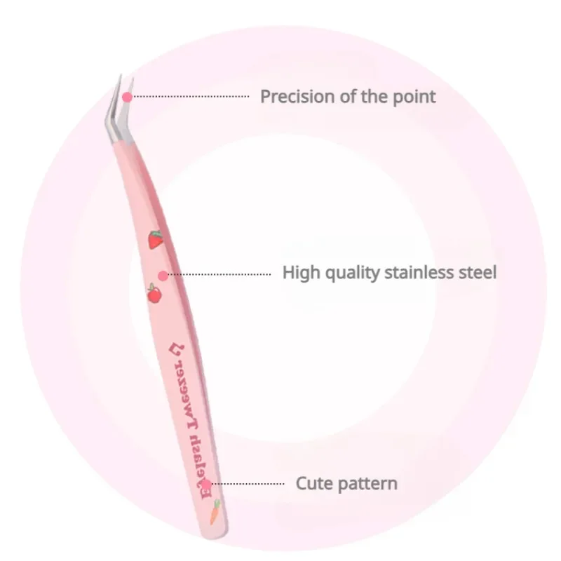 Eyelash Tweezers Stainless Steel Anti-Static Superhard Exquisite Precision Makeup Tools for Eyelash Extension