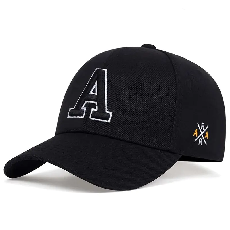 Unisex A Letter Side Ar Embroidery Baseball Caps Spring and Autumn Outdoor Adjustable Casual Hats Sunscreen Hat Sports & Entertainment