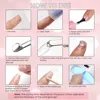 5ml Soft Nail Tips Gel For Press On False Nails Solid Sticker Adhesive Nail Gel UV Bond Rhinestone Fake Tips Extension Nail Glue 6