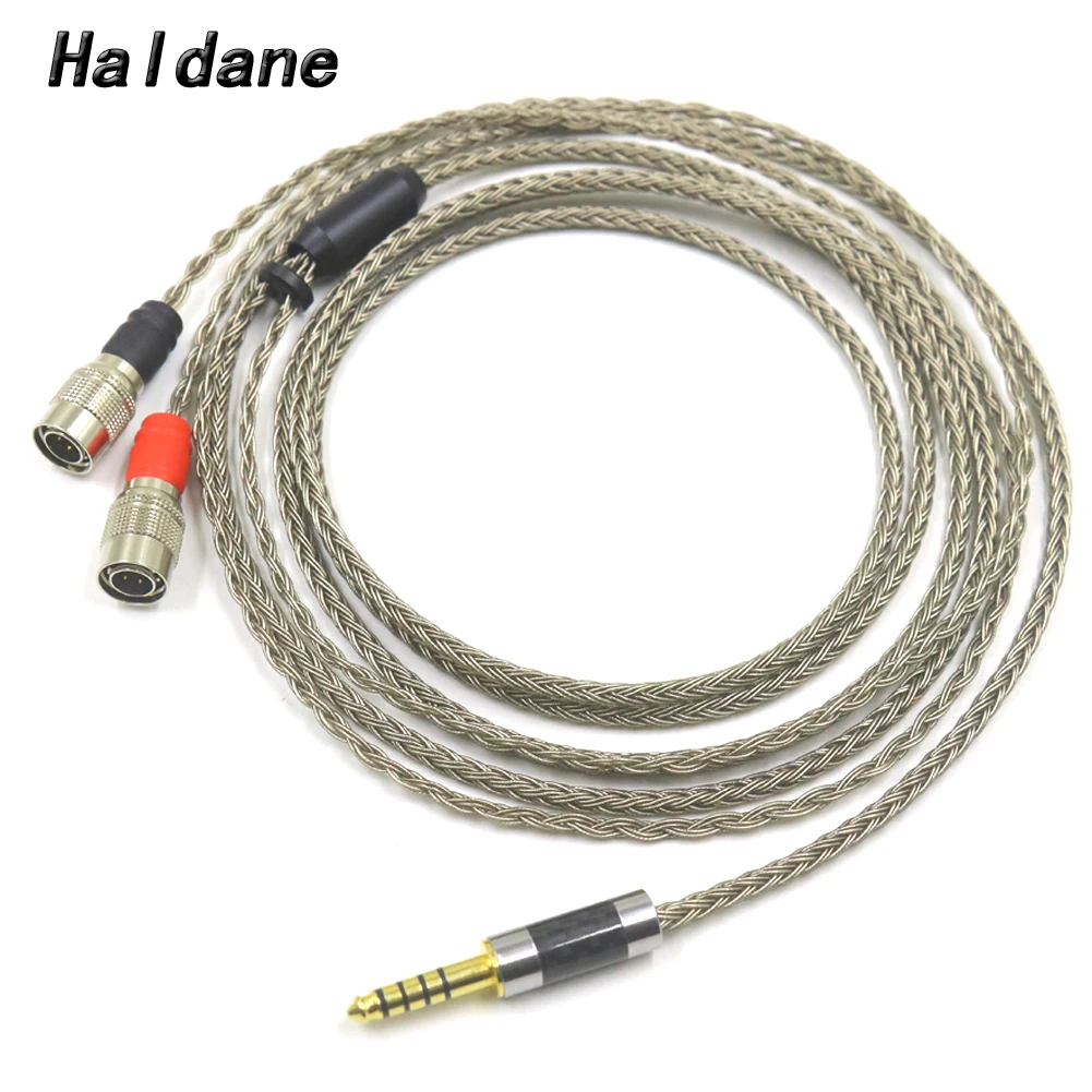 

Haldane Gun-Grey 16Cores Silver Plated Graphene Headphone Upgrade Replace Cable for Mr Speakers Ether FlowAlphaDog Prime Aeon2