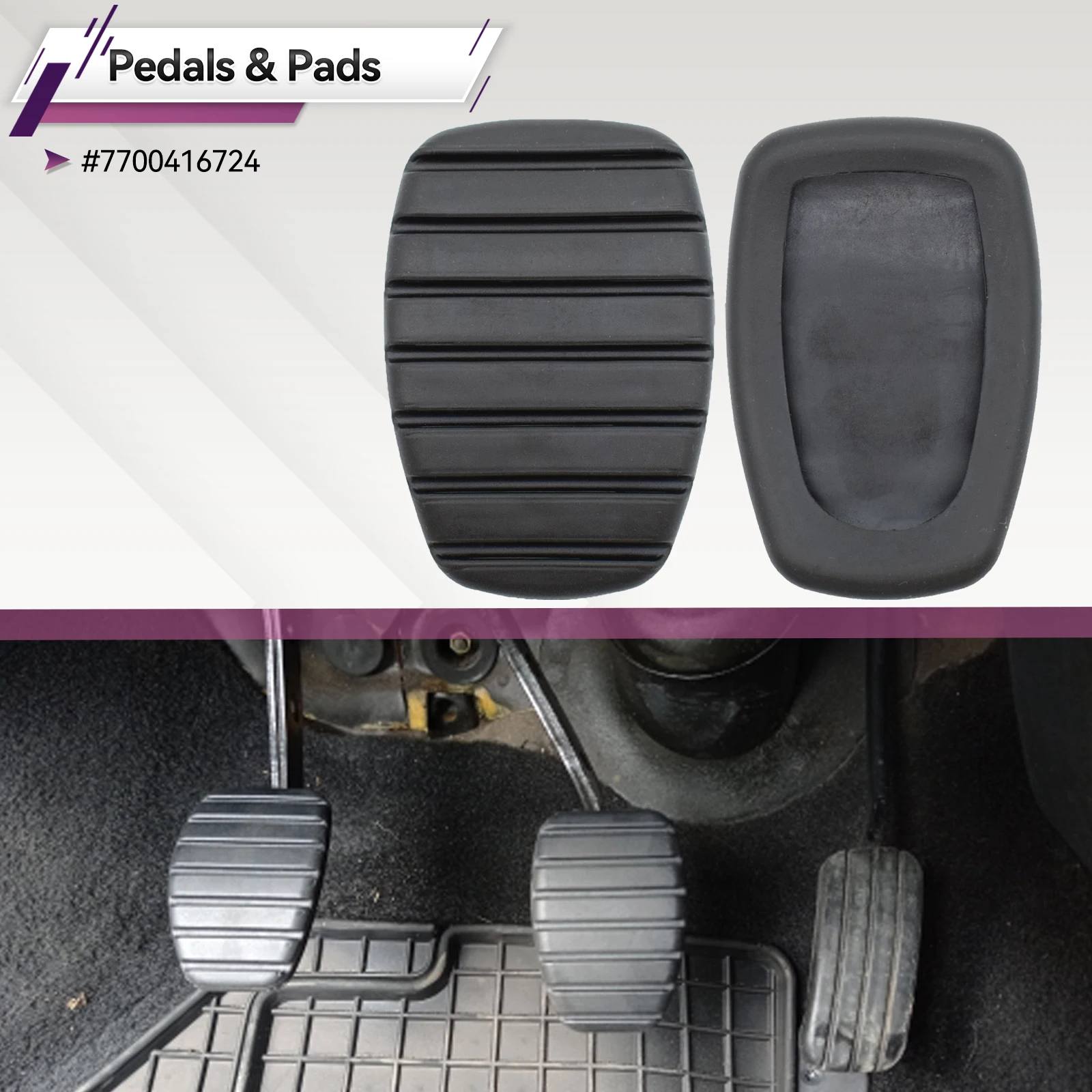 Pedal Cover 2Pcs Car Brake Clutch Foot For Renault Clio 2 3 Captur Espace 4 Fluence Kangoo Laguna Master Megane Scenic