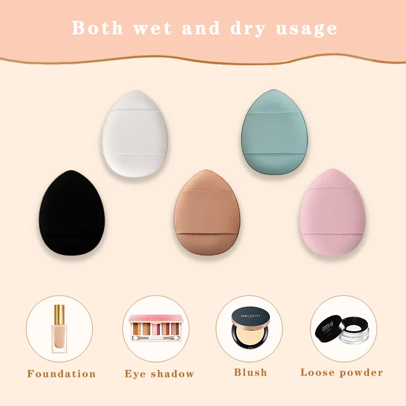 12/35pcs High-end Thick Version Finger Makeup PUFF Suitable for Base Makeup and Fixing Makeup Portable and Practical 2