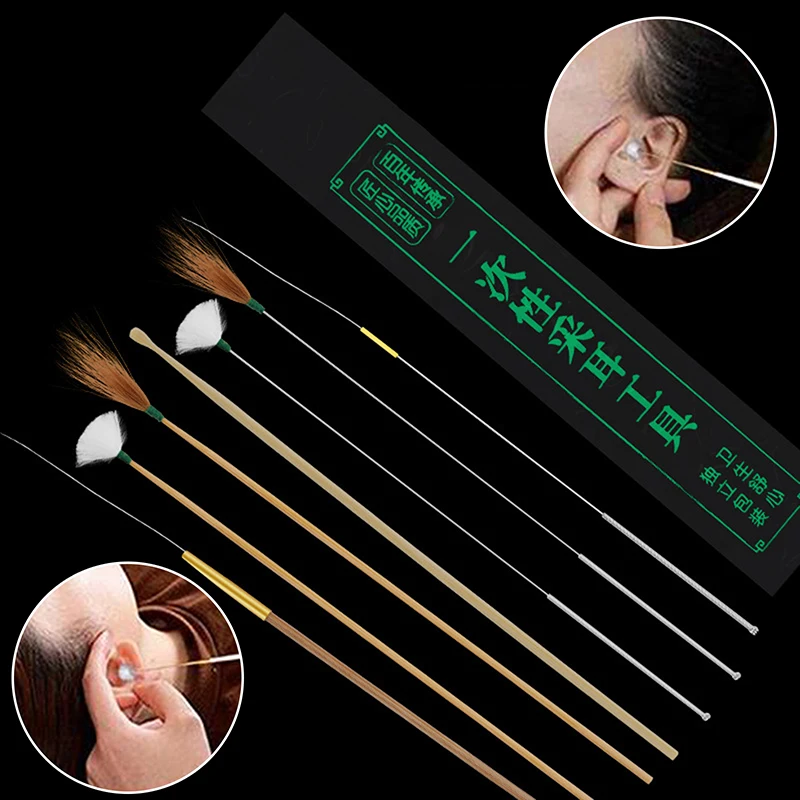 5/6pcs Feather Ear Pick Wax Remover Curette Ear Dig Tool Spoon Cleaner Stick Ear Dig Tools Ear Care Massage Relaxing 2