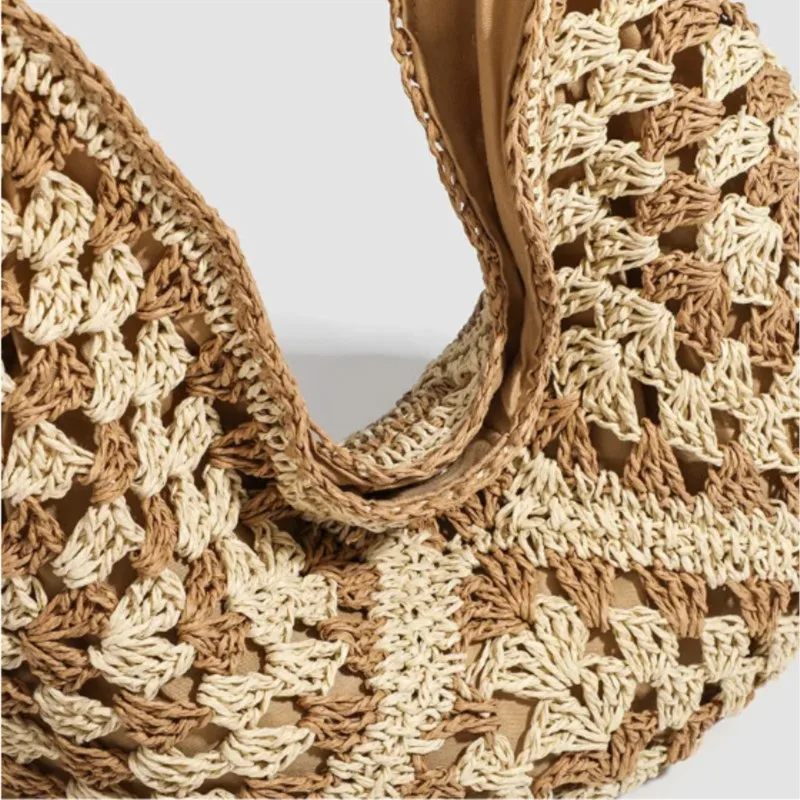JIAERDI Vacation Large Capacity Woven Bags Women New 2025 Summer Hollow Out Beach Bag Female Retro Casual Handbag Tote Bag Chic