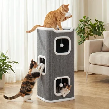 Foldable 3-Level Cat Tree Tower 1