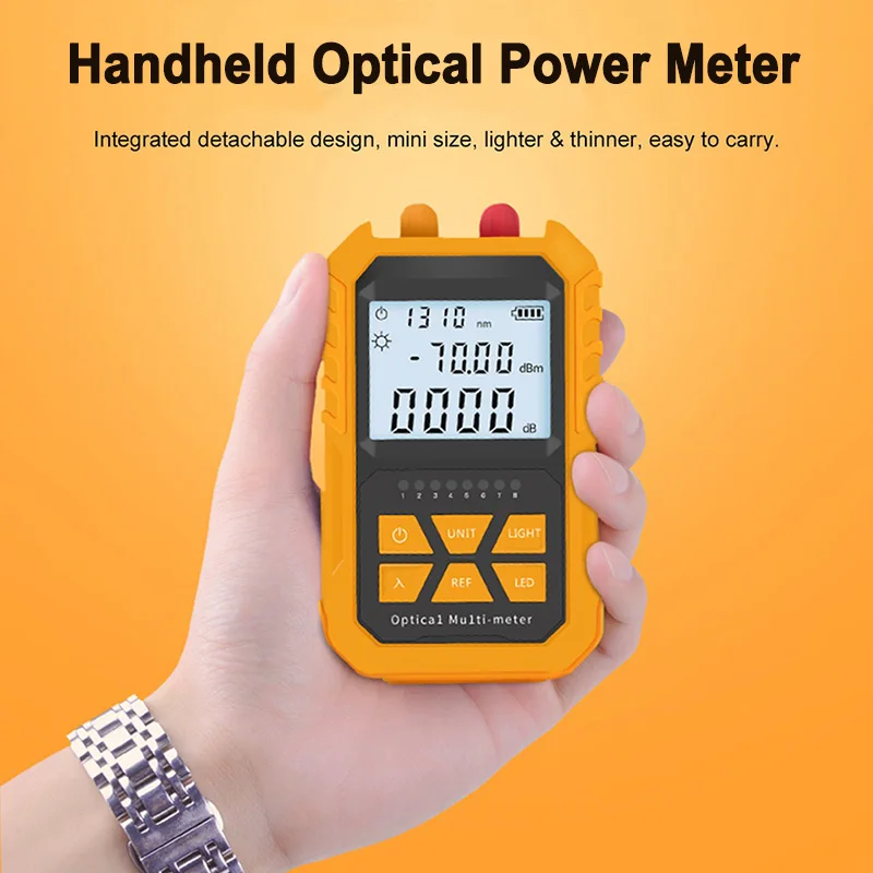 

Ручной оптический измеритель мощности с 5 км, красная лампа-70 ~ + 6 дБм, измеритель мощности, сетевой Кабельный тестер, цифровой измеритель мощности