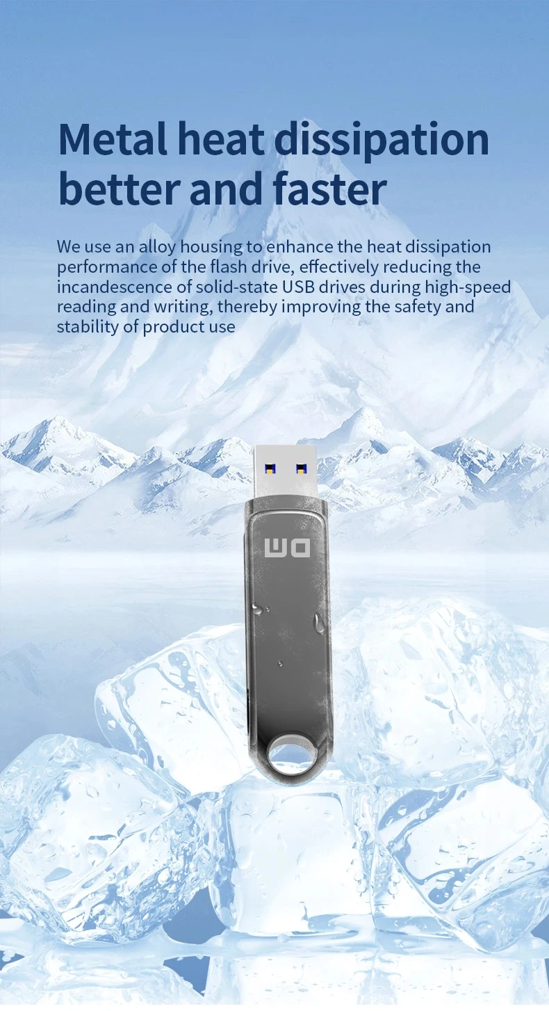 DM-FS530 Solid Flash Drive com porta dupla,