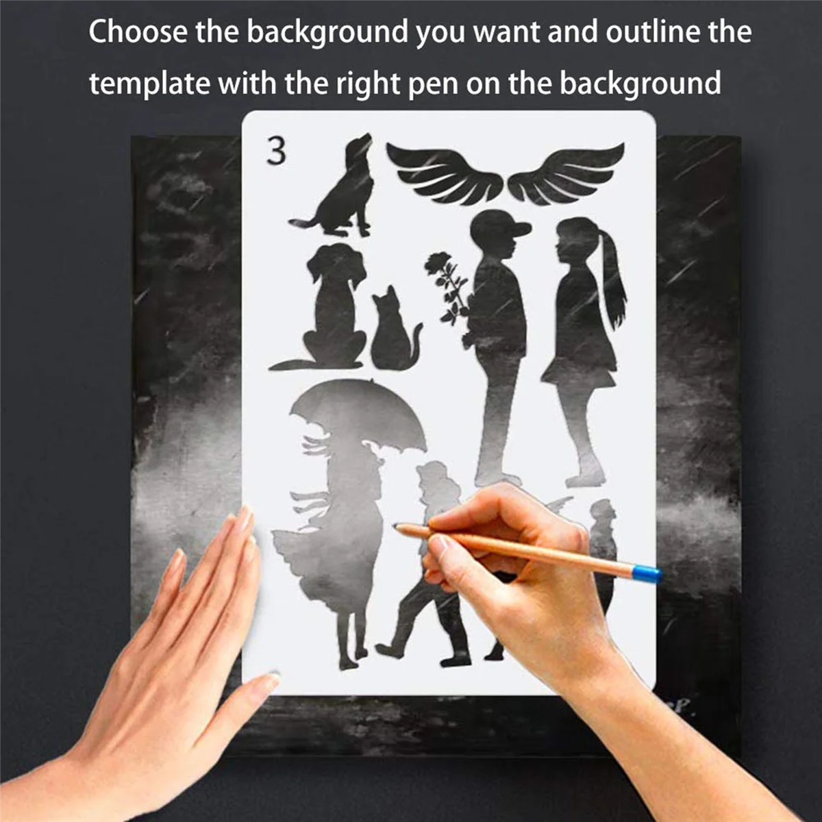 BAAU 24Pcs Mandala Painting Templates Perfect Animal Drawing Stencils Hollow Board for DIY Painting Art