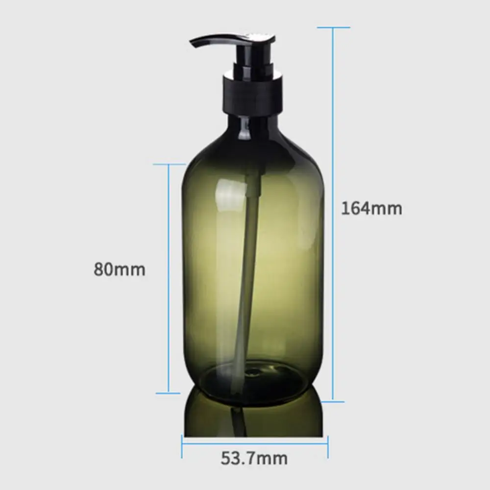 Botella de baño de color marrón nórdico de 500 ML, botella rellenable de  Gel de ducha, botella de Gel de ducha rellenable, botellas vacías de  almacenamiento para el baño - AliExpress