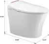 Smart Toilet Bidet Toilet Heated Seat Integrated Multi Function Tankless Toilet Smart Bidet Automatic Flushing Remote Control 5