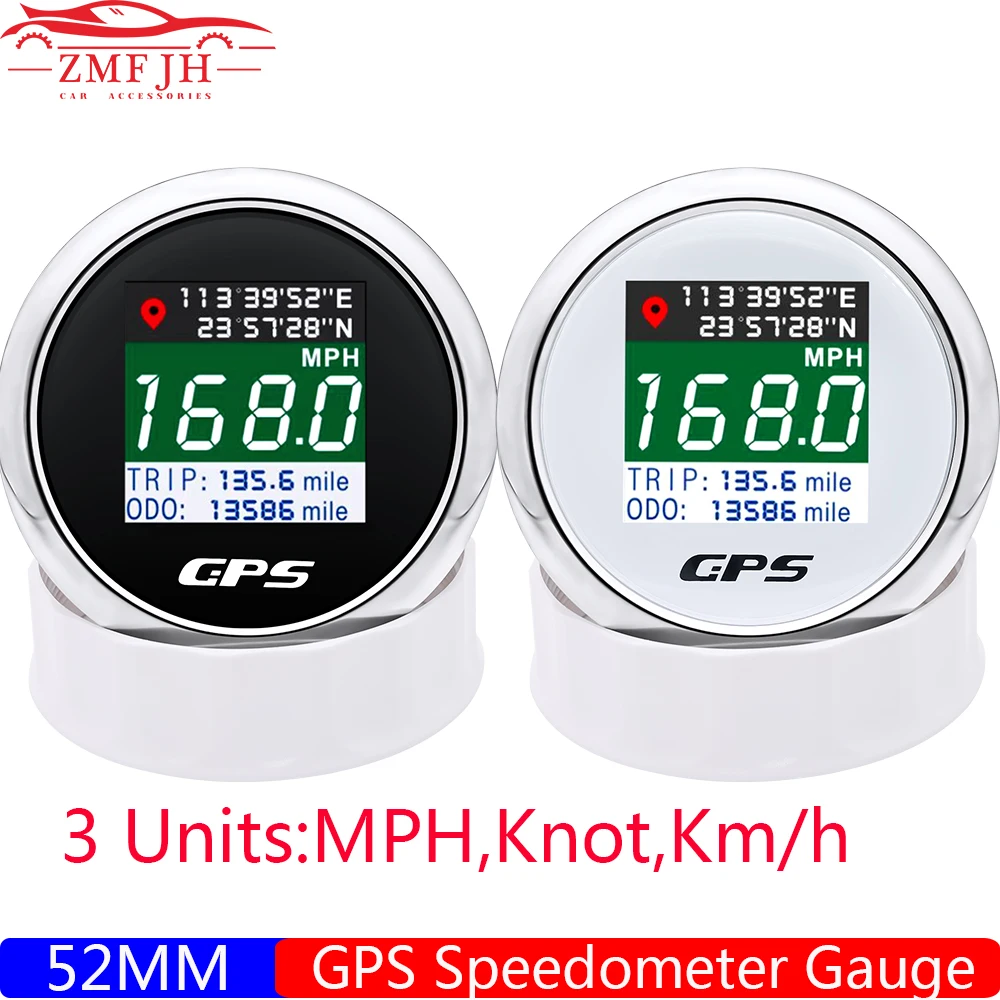 Nowy 52MM prędkościomierz GPS z antena GPS monitor TFT prędkościomierz