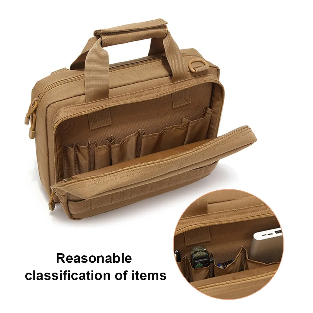 Large Molle Bag for Gun Concealed Carry Pistol Case Outdoor Shoulder Handbag EDC Pouch Magazine Holder Shooting Hunting Pack 2