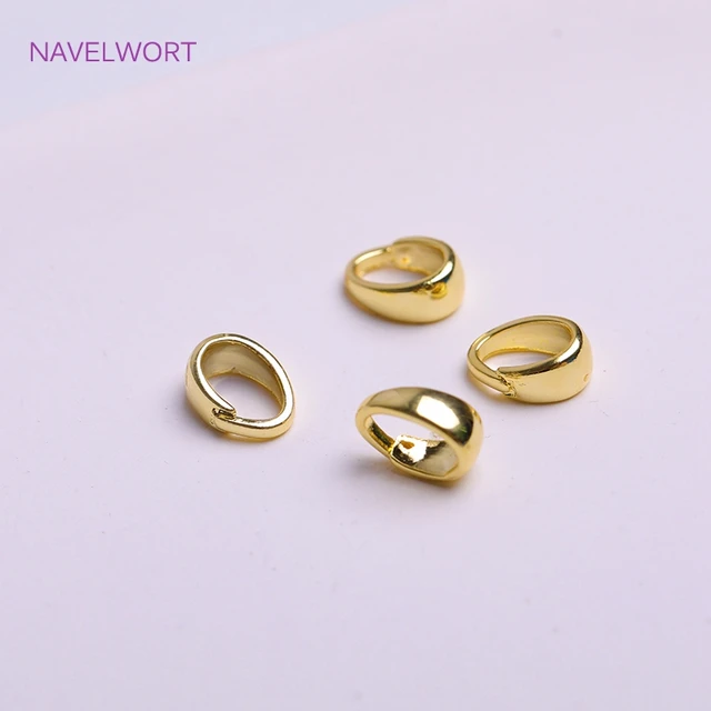 18K Gold Plated Hinged Pendant Enhancer For Necklace Making Supplies Inlaid  Zircon Pendant Bail Clasp DIY Jewelry Accessories - AliExpress