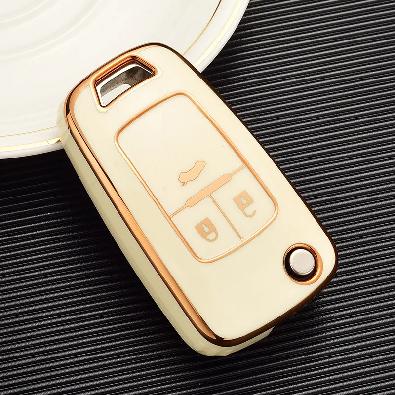 TPU Car Folding Key Case Cover Shell Fob for Chevrolet Cruze Aveo Trax Sail Malibu for Opel Vauxhall Astra Corsa Meriva Insignia key case cover key case car key shell flip key fob shell