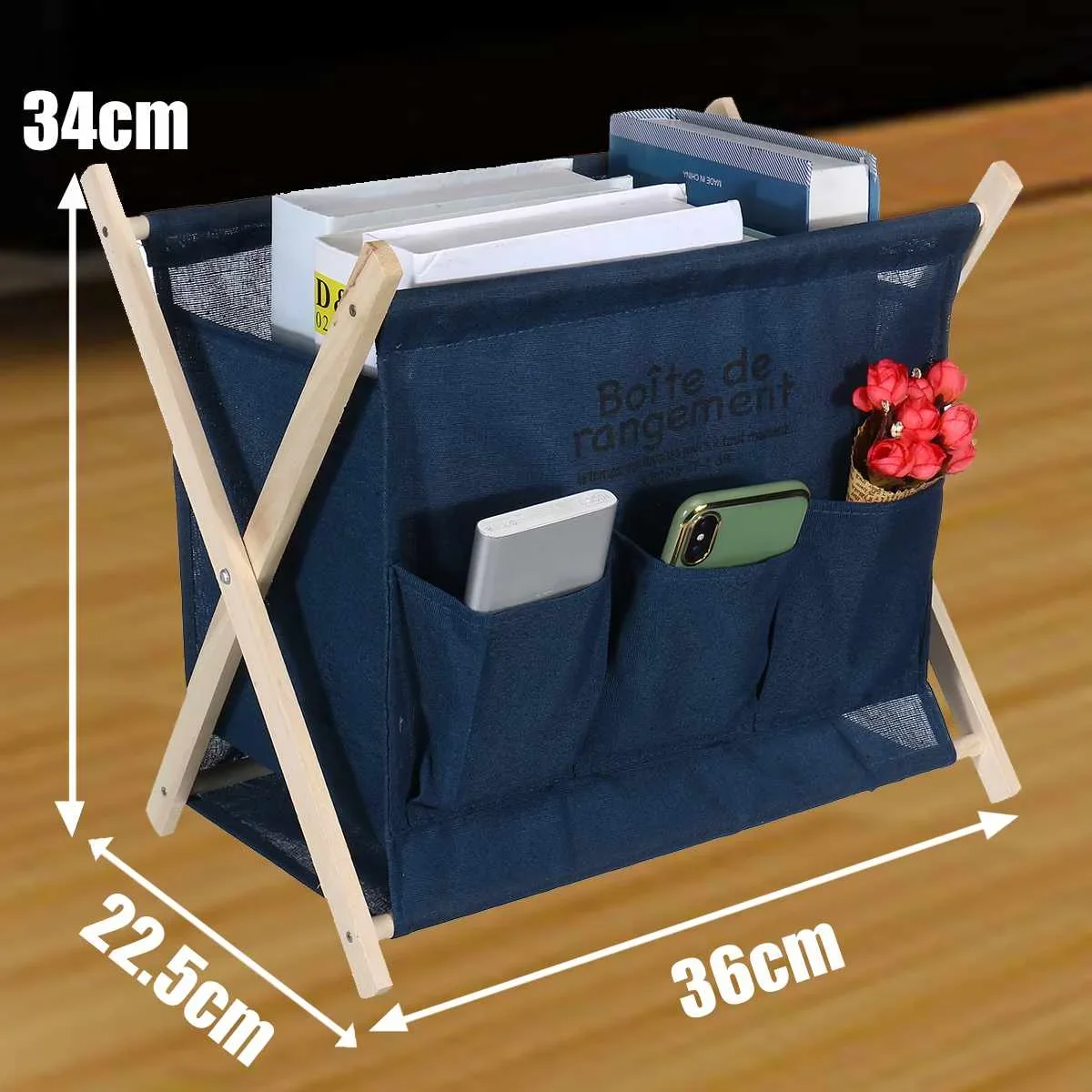 Foldable Magazine Book Basket X-shape Collapsible Printed Organizer 1 Grid Home Laundry Hamper Sorter Laundry Clothes Basket hanging storage organizer,hanging storage basket,hanging storage rack