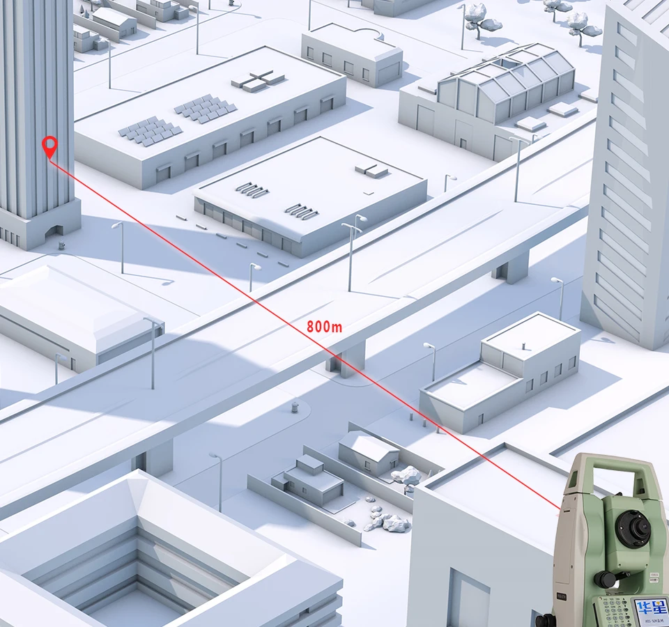Hi-target HTS-520L8 Optical Equipment 800m reflectorless Total Station with Colo
