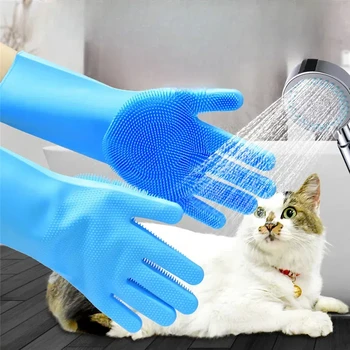 Silicone Cat Bathing Glove 1
