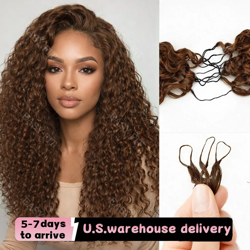Feather Crochet Human Hair Deep Wave Style