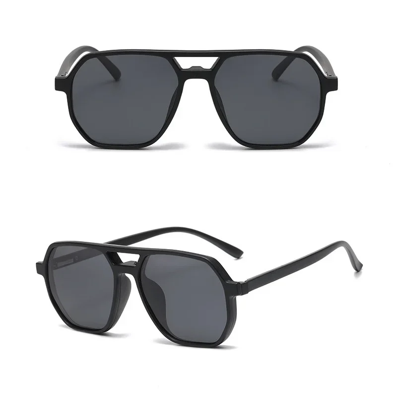 Large Frame Polarized Myopia Sunglasses 6 in 1 Prescription Magnetic Clip Men Women Glasses Optical Eyewear -0.5 to -6.0 4