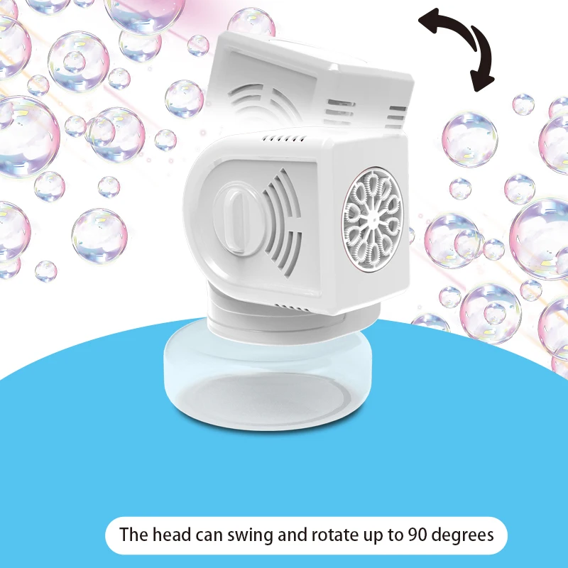 90 ° Rotating Head+10 Hole Spray Bubble Floor Fully Automatic Bubble Machine Wedding Outdoor Activities No Battery Bubble Water_voghion.com