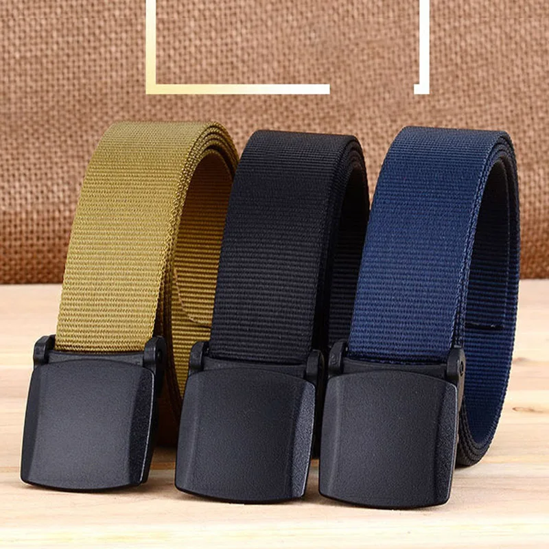 New Lightweight Quick Drying Nylon Belt With A 2.5cm Wide Men's And Women's Training Allergy Resistant Non-Metallic Woven Belt new tactical tank texture nylon woven belt with high quality men s and women s travel and office quick drying alloy buckle belt